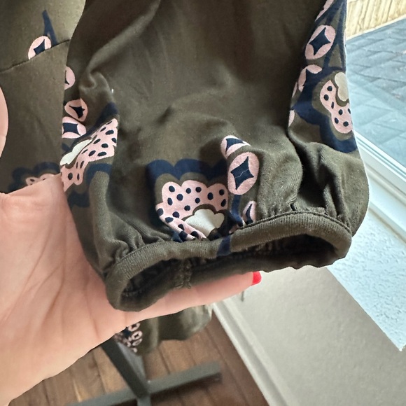 Boden Lucie Jersey Green & Pink Floral Print 3/4 Sleeve Tunic Mini Dress Sz: 6P - Picture 9 of 12